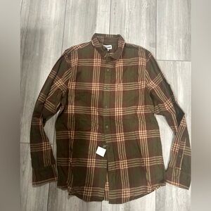 Abound Green and Brown Plaid Casual Shirt
